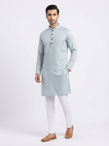 Men's Kurta Com 117 Sea Blue