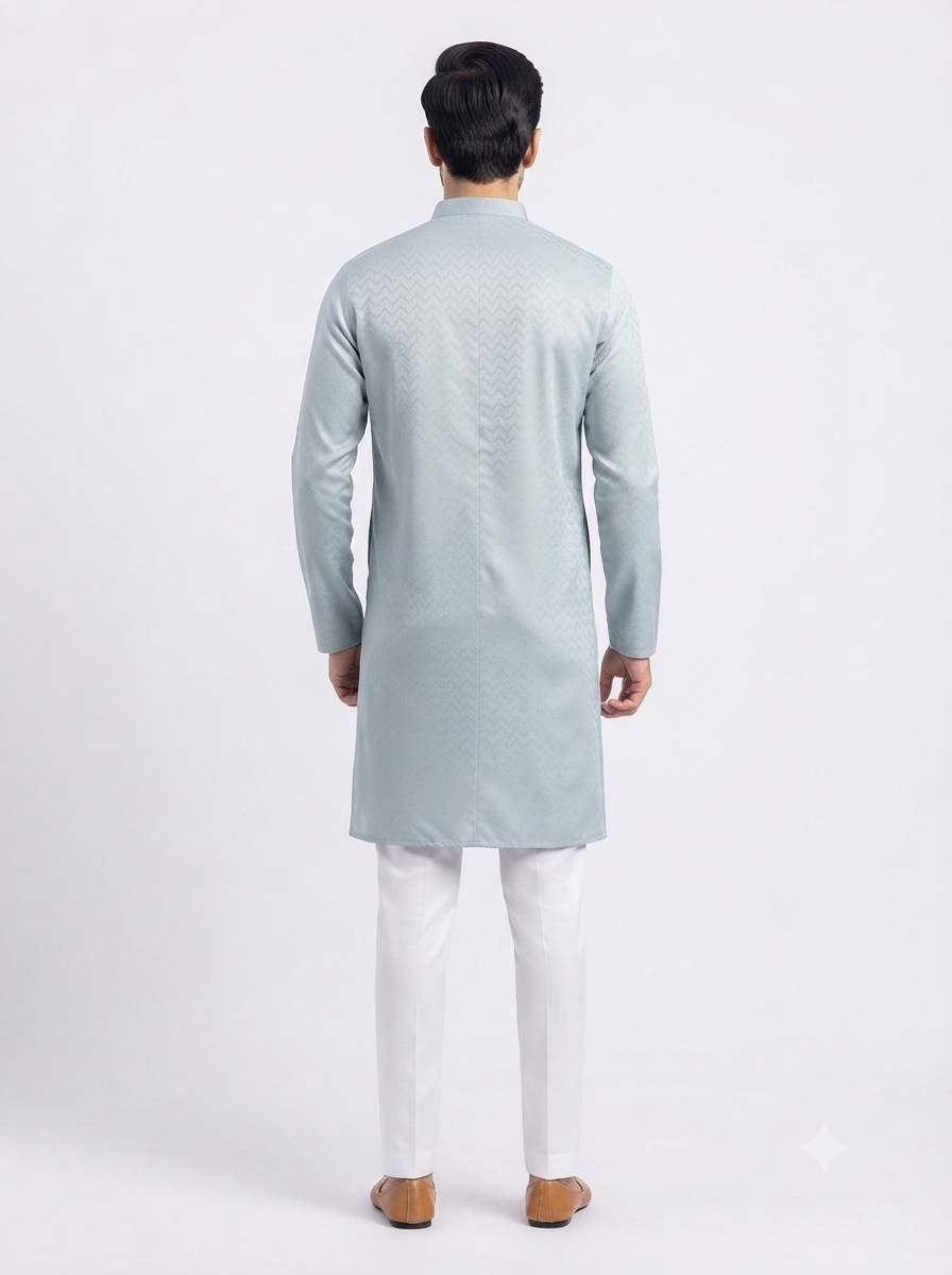 Men's Kurta Com 117 Sea Blue