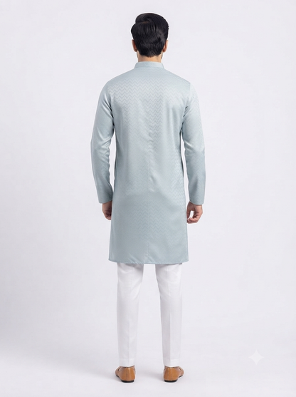 Men's Kurta Com 117 Sea Blue