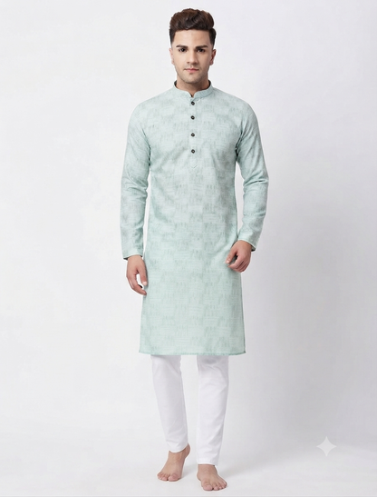 Men's Kurta Marvel - Mint Green