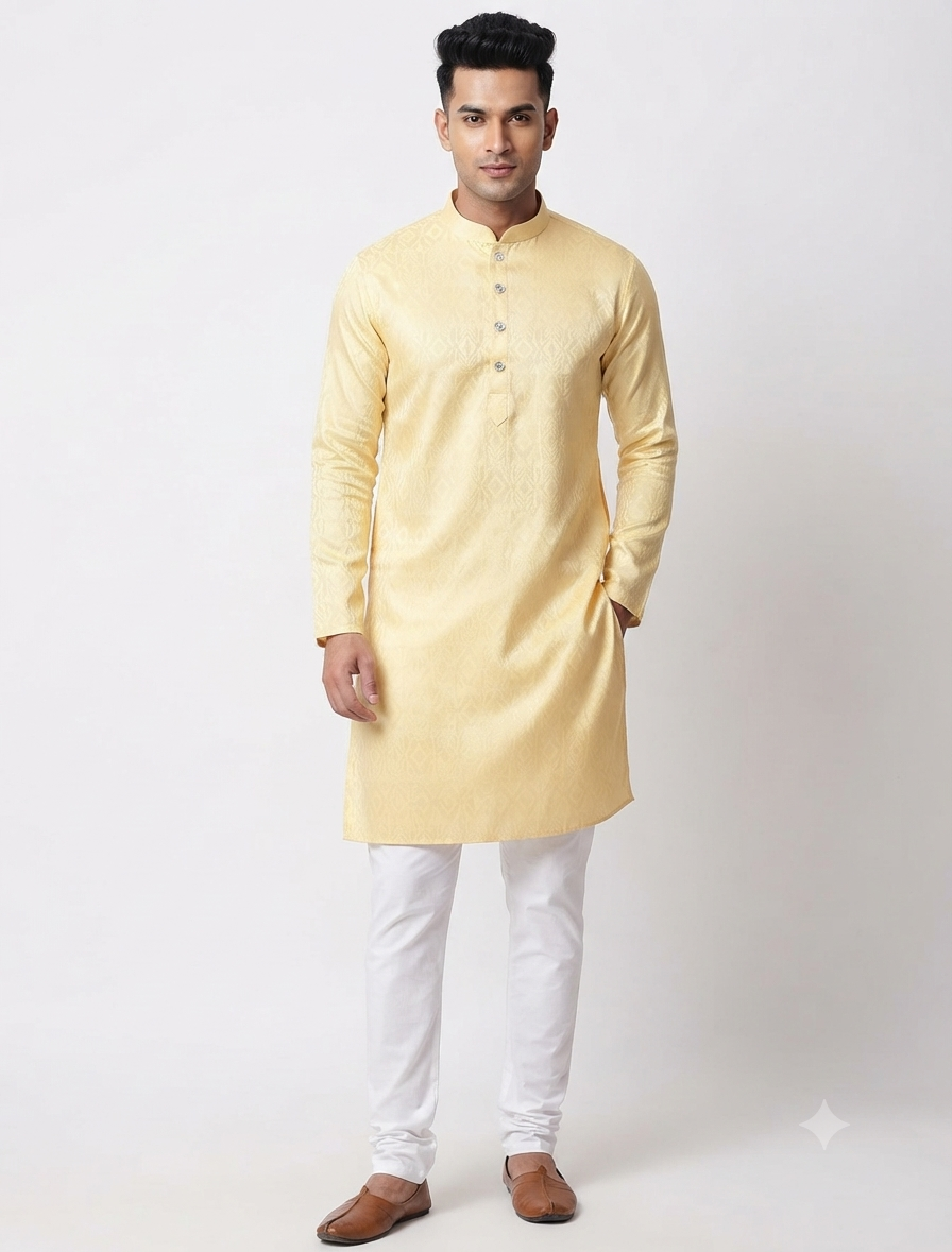 Men's Kurta Origin - Yellow