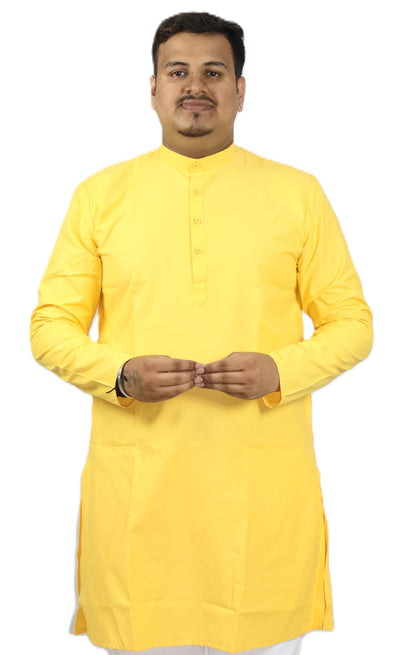 PLAIN MEN'S KURTA HALDI