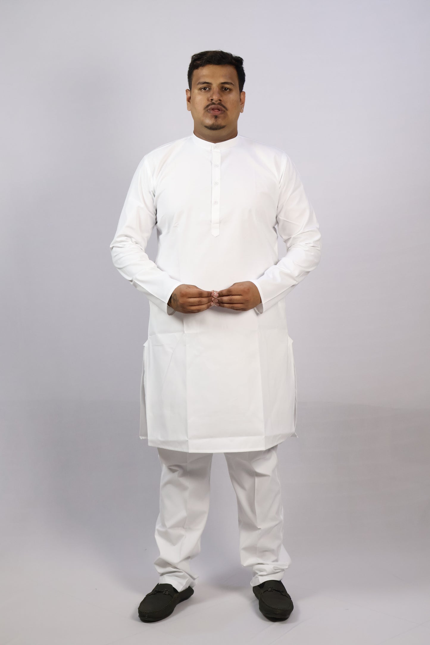 PLAIN MEN'S KURTA WHITE