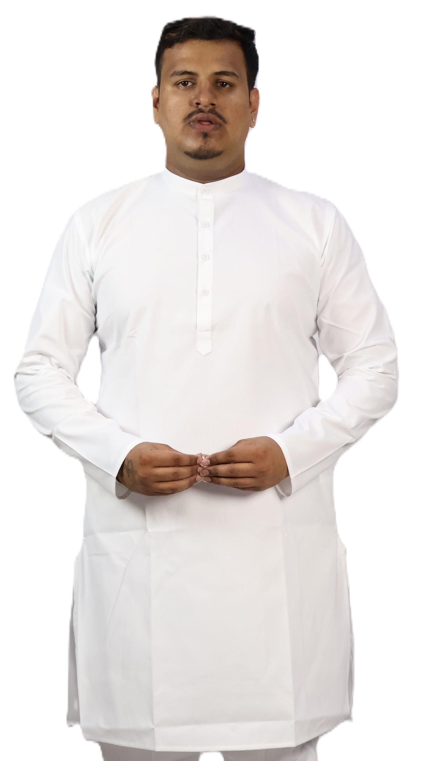 PLAIN MEN'S KURTA WHITE