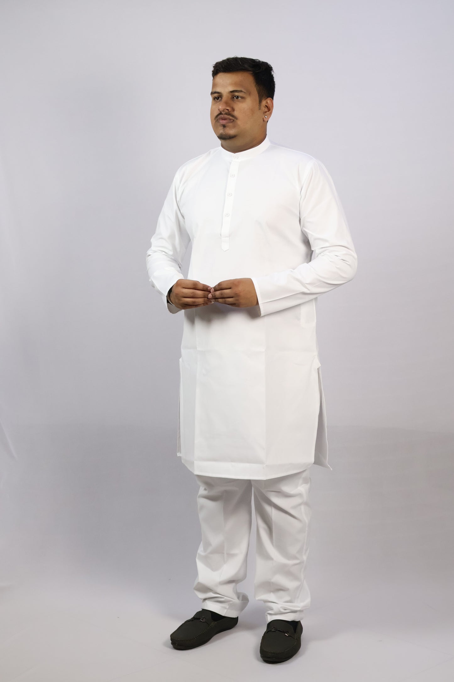 PLAIN MEN'S KURTA WHITE