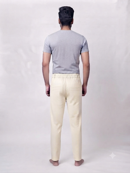 Men's Cotton Cream Polo Pant