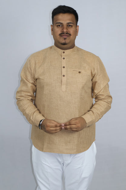 SHARPLINEN MEN'S FULL SLEEVE KURTA BAMBOO