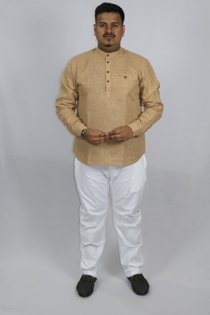 SHARPLINEN MEN'S FULL SLEEVE KURTA BAMBOO