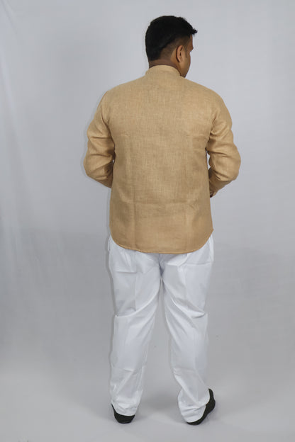 SHARPLINEN MEN'S FULL SLEEVE KURTA BAMBOO
