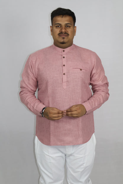 SHARPLINEN MEN'S FULL SLEEVE KURTA ONION