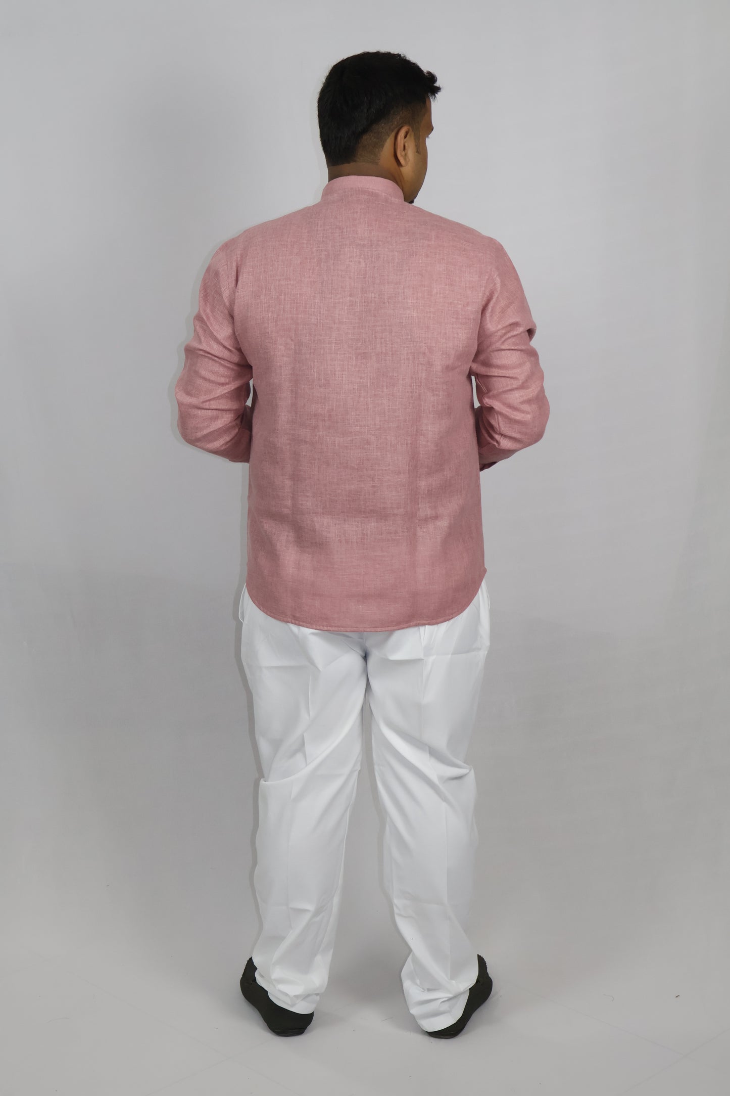 SHARPLINEN MEN'S FULL SLEEVE KURTA ONION