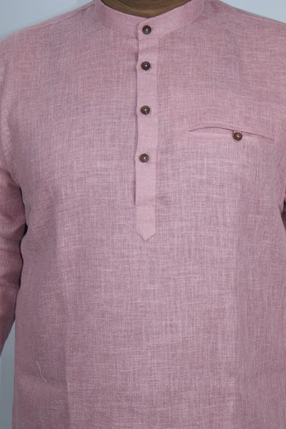SHARPLINEN MEN'S FULL SLEEVE KURTA ONION