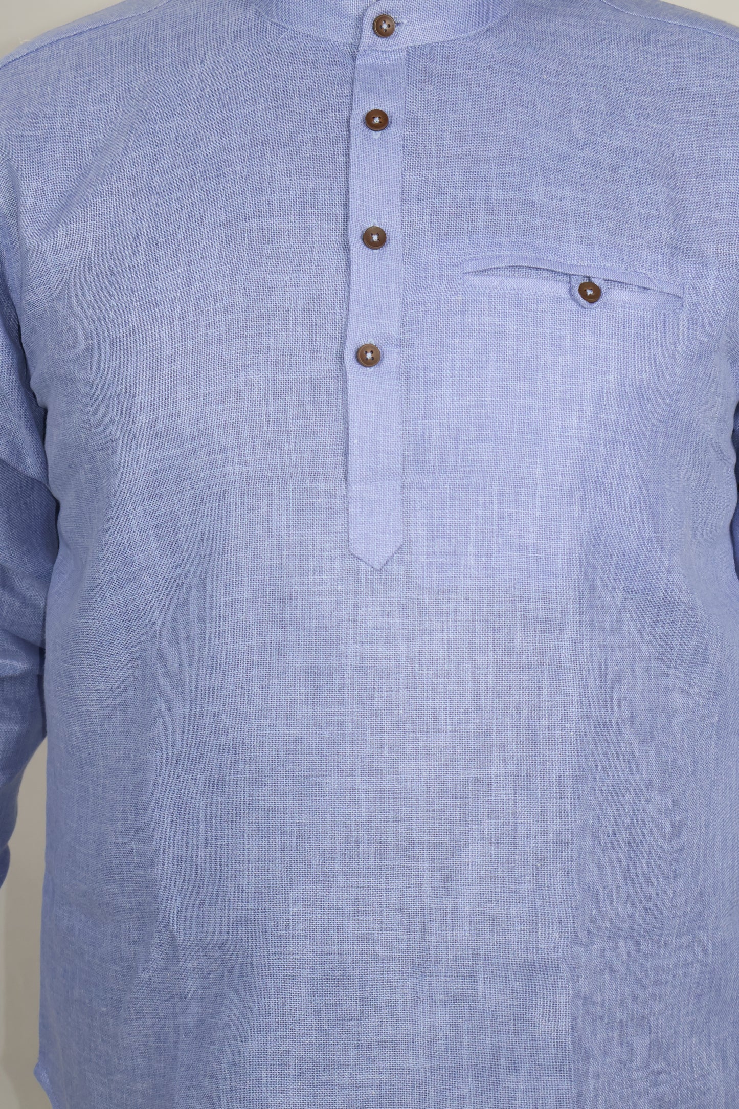 SHARPLINEN MEN'S FULL SLEEVE KURTA VIOLET