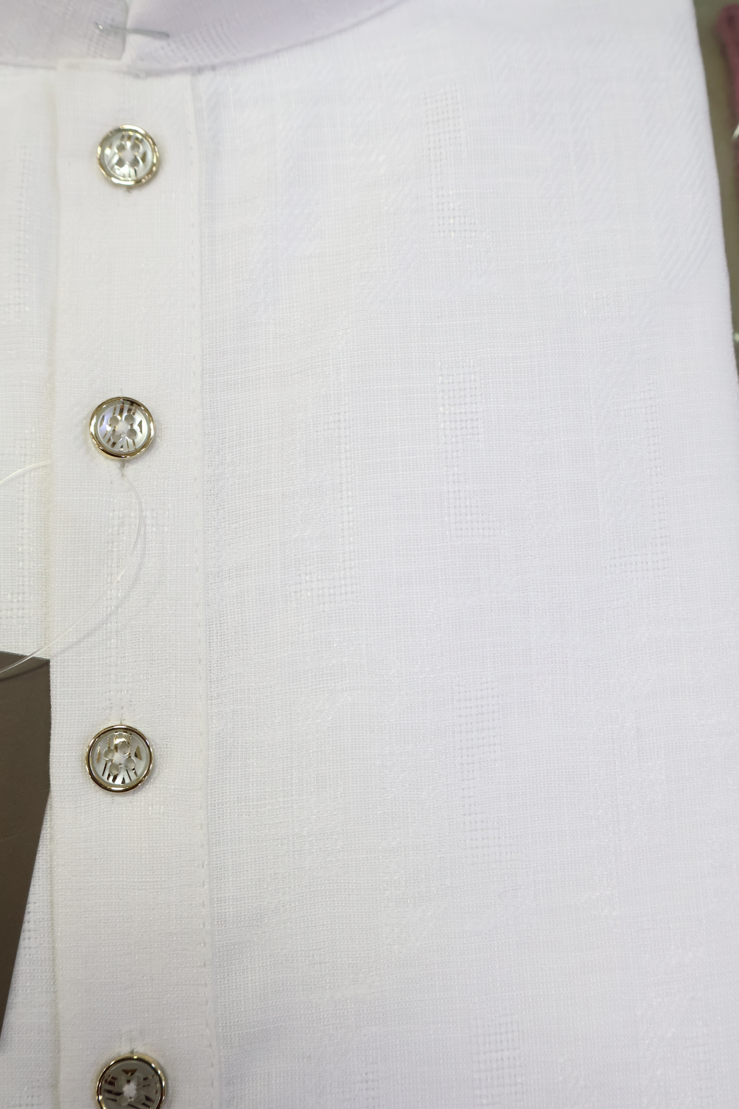 Men's White Kurta S K Self (A)