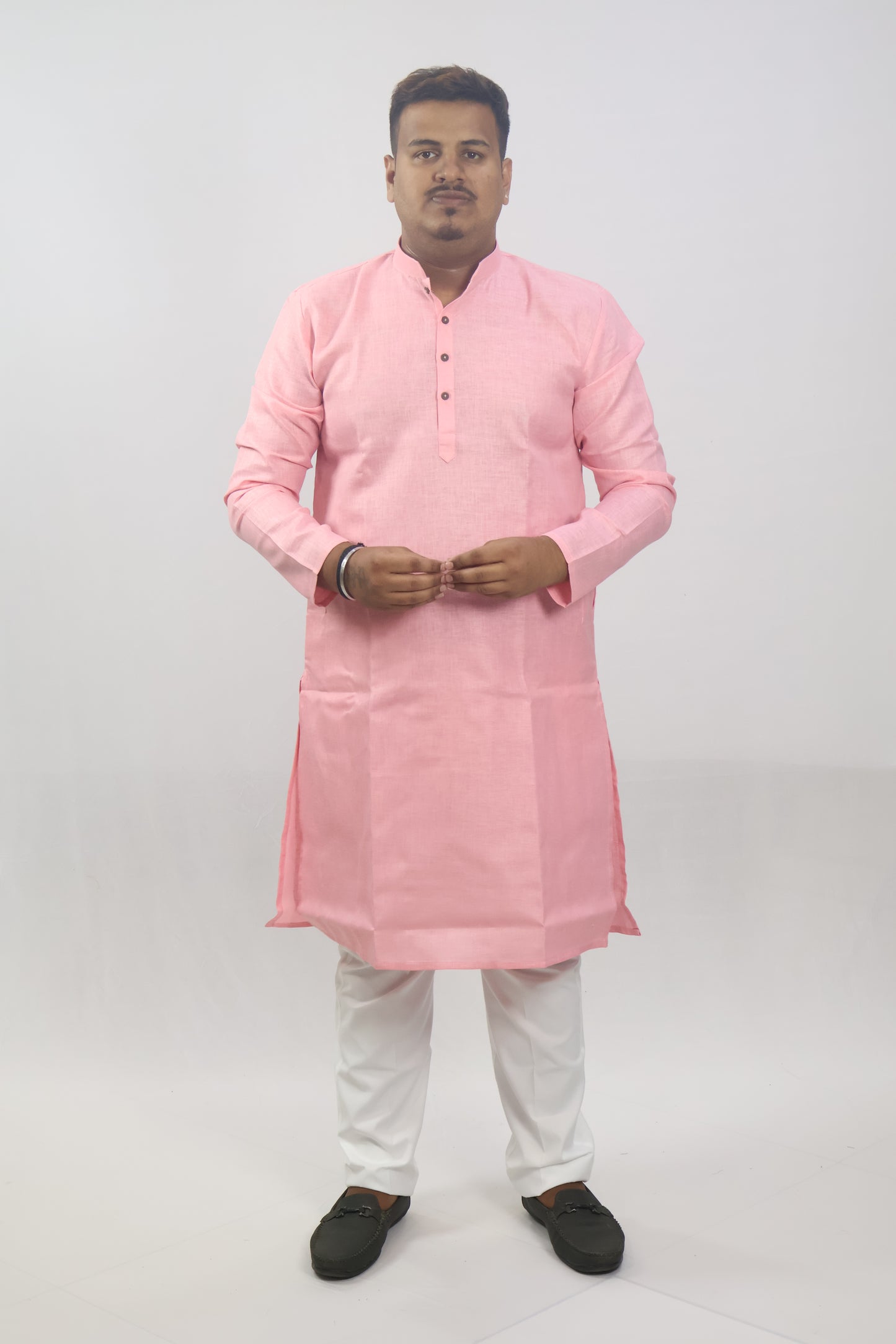 BLOSSOM MEN'S KURTA PEACH