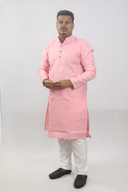 BLOSSOM MEN'S KURTA PEACH