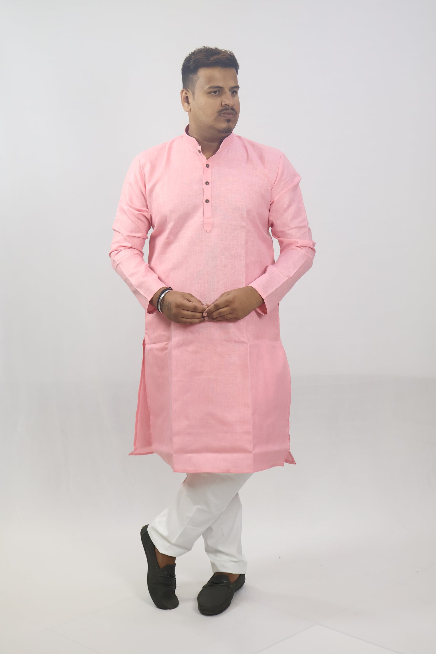BLOSSOM MEN'S KURTA PEACH