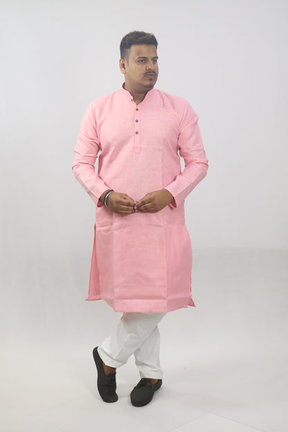 BLOSSOM MEN'S KURTA PEACH
