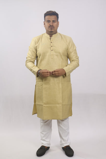 BLOSSOM MEN'S KURTA BEIGE