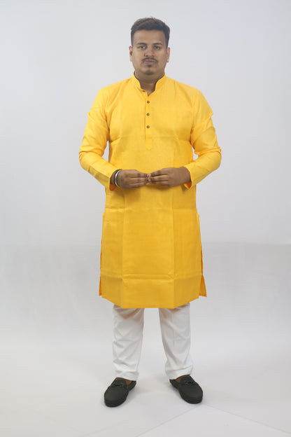 BLOSSOM MEN'S KURTA DARK YELLOW