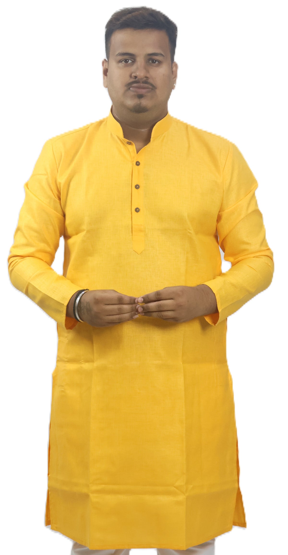 BLOSSOM MEN'S KURTA DARK YELLOW