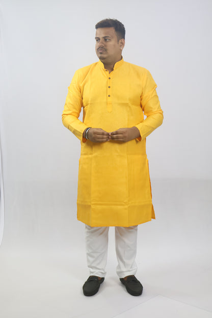 BLOSSOM MEN'S KURTA DARK YELLOW