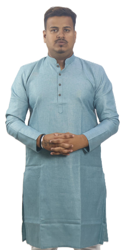 BLOSSOM MEN'S KURTA HAZZLE BLUE