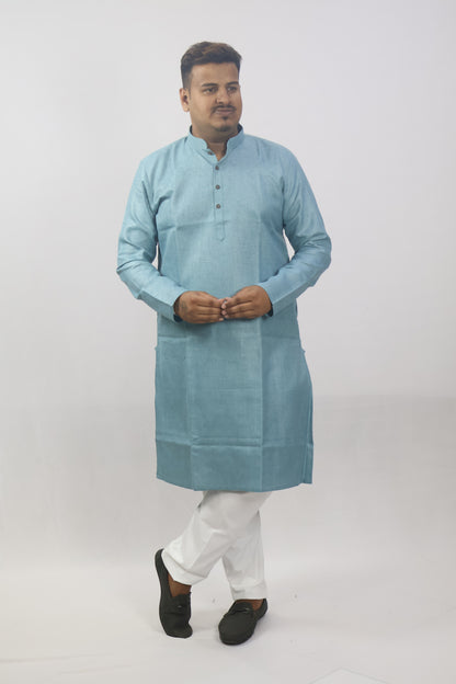 BLOSSOM MEN'S KURTA HAZZLE BLUE