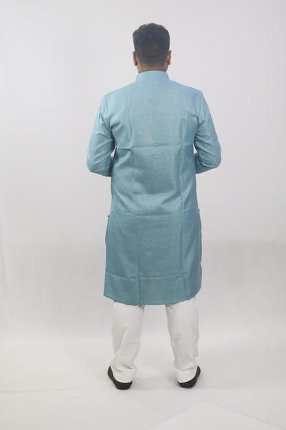 BLOSSOM MEN'S KURTA HAZZLE BLUE