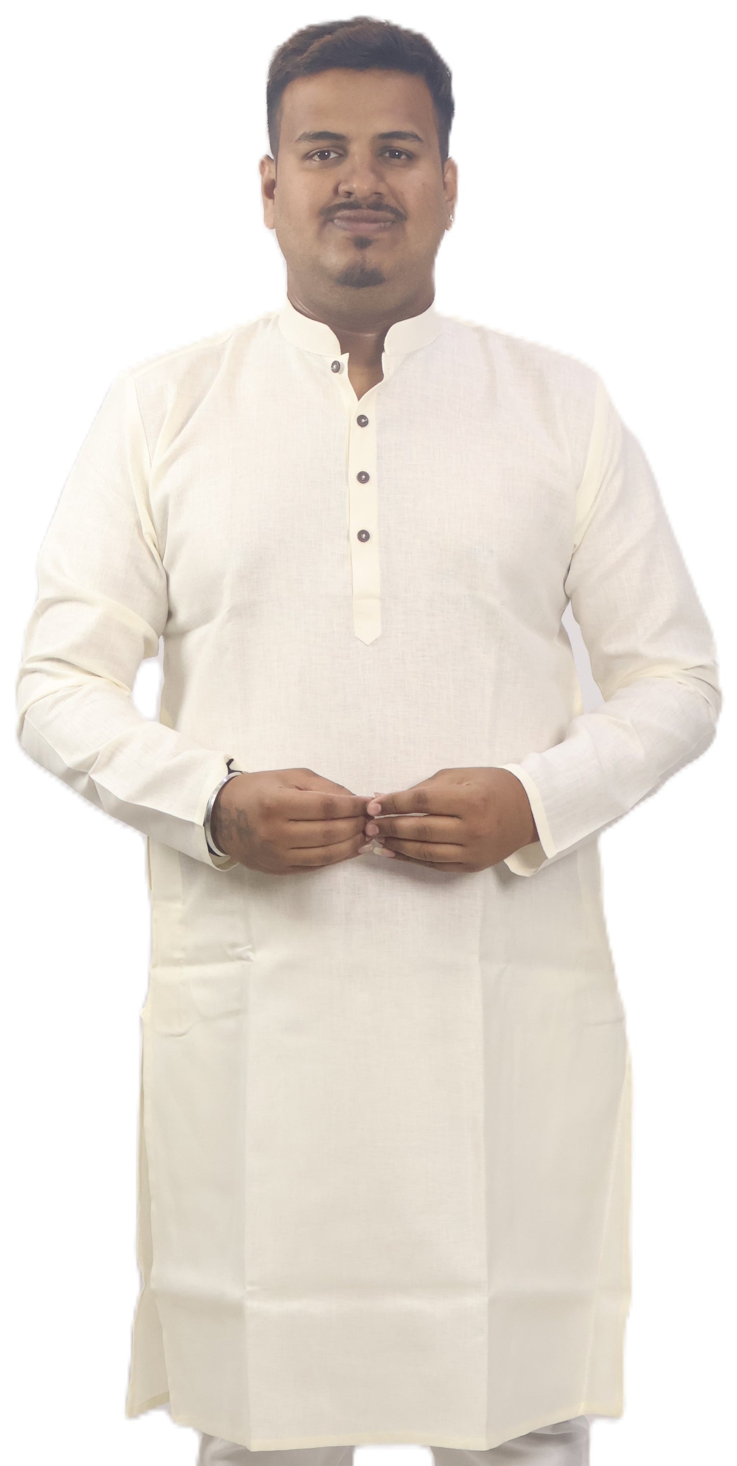 BLOSSOM MEN'S KURTA LIGHT CREAM