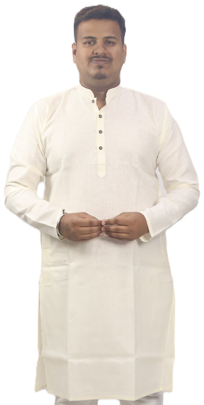 BLOSSOM MEN'S KURTA LIGHT CREAM