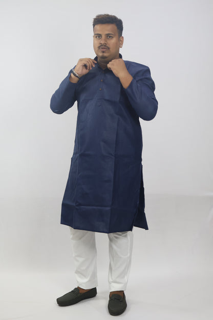 BLOSSOM MEN'S KURTA NAVY BLUE