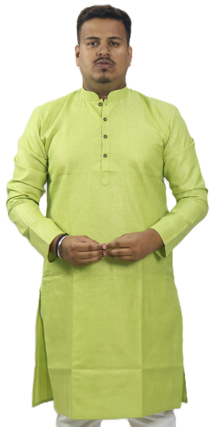 BLOSSOM MEN'S KURTA PARROT GREEN