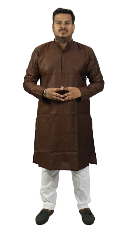 SPICY MEN'S KURTA BROWN