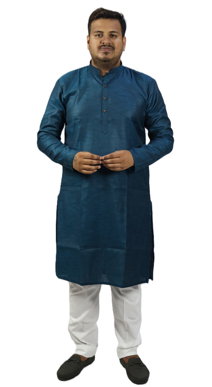 SPICY MEN'S KURTA PEACOCK BLUE